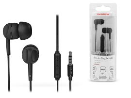Thomson univerzális sztereó felvevős fülhallgató - 3,5 mm jack - Thomson        EAR3005BK In-Ear Earphones - fekete
