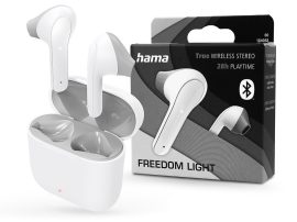 HAMA TWS Bluetooth sztereó headset v5.1 + töltőtok - HAMA Freedom Light True    Wireless Earphones with Charging Case - fehér