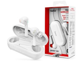 HAMA TWS Bluetooth sztereó headset v5.0 + töltőtok - HAMA Spirit Go True        Wireless Earphones with Charging Case - fehér