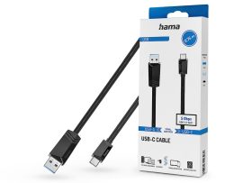 HAMA USB-A - Type-C adat- és töltőkábel 0,75 m-es vezetékkel - HAMA USB-A -     USB-C Cable - fekete