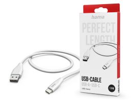 HAMA USB-A - Type-C adat- és töltőkábel 1,5 m-es vezetékkel - HAMA USB-A - USB-C Cable - fehér