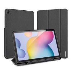 Dux Ducis Flip bőr tok Trifold tartó funkcióval fekete Galaxy Tab S6 Lite
