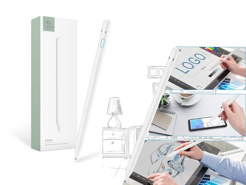 Tech-Protect Active Stylus Pen aktív toll rajzoláshoz,jegyzeteléshez, Android/iOS/Windows 10 - fehér