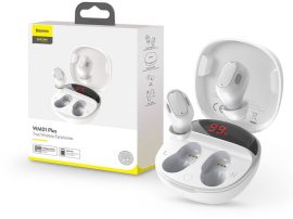 Baseus TWS Bluetooth sztereó headset v5.0 + töltőtok - Baseus WM01 Plus True Wireless Earphones with Charging Case - fehér