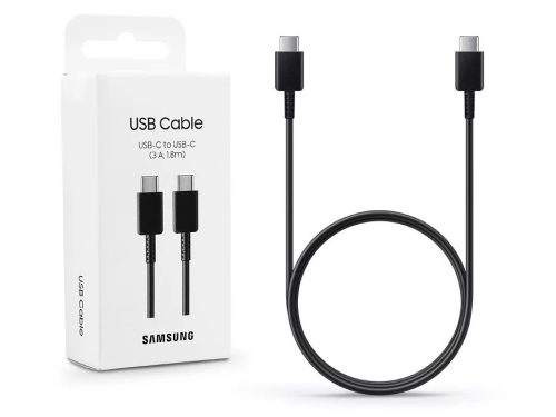 Samsung EP-DX310JBEGEU gyári 3A 1,8m Type-C/Type C fekete kábel