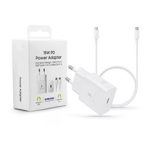   Samsung EP-T1510XWEGEU gyári 15W hálózati töltő + Type-C kábel - fehér