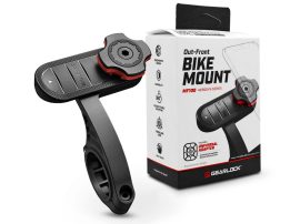 Spigen Gearlock kerékpárra szerelhető telefontartó / rögzítő rendszer AU100 adapterrel - Gearlock MF100 Out-Front Bike Mount - fekete