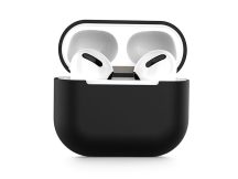   Szilikon védőtok Apple AirPods3 fülhallgatóhoz - fekete - ECO csomagolás