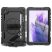 Samsung T220/T225 Galaxy Tab A7 Lite 8.7 ütésálló védőtok 360 fokos védelemmel, 4H kijelzővédő üveggel - Solid - fekete (ECO csomagolás)