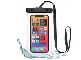 Univerzális vízálló védőtok max. 6,9", méretű készülékekhez - Tech-Protect Universal Waterproof Case - black/transparent (ECO csomagolás)