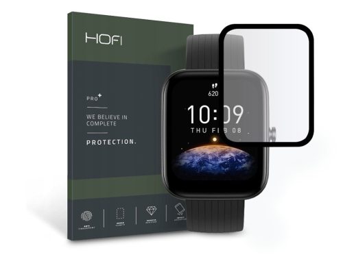 HOFI Hybrid Pro+ Glass üvegfólia - Amazfit Bip 3/Bip 3 Pro - fekete