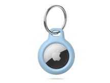   Szilikon védőtok és rögzítő kulcstartó Apple AirTag nyomkövetőhöz - Rough - kék (ECO csomagolás)