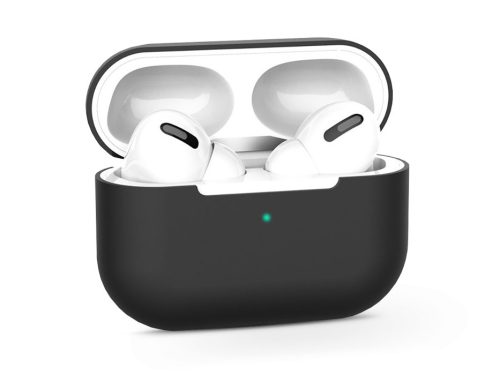 Haffner szilikon védőtok - Apple AirPods Pro 1/2 fülhallgatóhoz - fekete - ECO