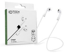 Tech-Protect szilikon nyakpánt Apple AirPods fülhallgatóhoz – Tech-Protect Strap for AirPods – fehér