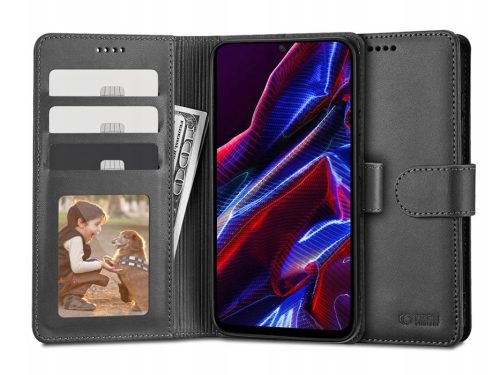 Tech-Protect Wallet Book Flip oldalra nyíló tok - Xiaomi Redmi Note 12 5G/Poco X5 5G - fekete