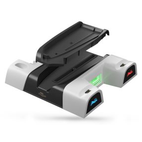   Froggiex FX-P5-C4-W PS5/PS5 Slim Multifunkciós ventilátoros állvány + headset tartó