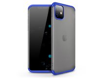   Apple iPhone 11 hátlap - GKK Matte 360 Full Protection 3in1 - kék/matt átlátszó
