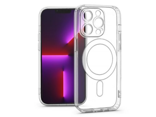 Haffner Clear Mag Cover kameravédős szilikon tok - Apple iPhone 13 Pro - átlátszó