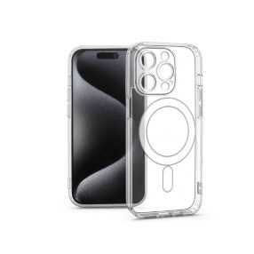   Haffner Clear Mag Cover kameravédős szilikon tok - Apple iPhone 15 Pro - átlátszó