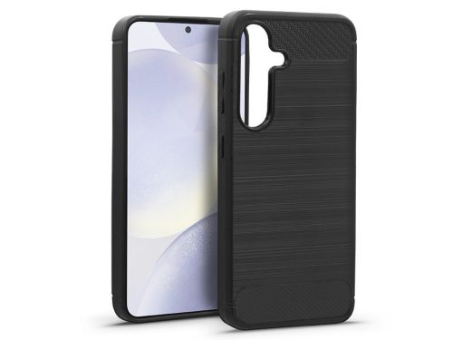 Haffner Carbon szilikon tok - Samsung SM-S926 Galaxy S24+ - fekete