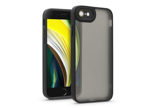 Haffner Variete tok kameravédő lencsevédő üveggel - Apple iPhone 7/8/SE 2020/2022 - fekete