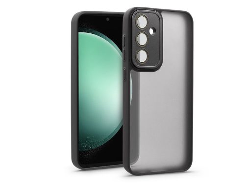 Haffner Variete tok kameravédő lencsevédő üveggel - Samsung SM-S711 Galaxy S23 FE - fekete