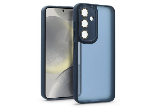 Haffner Variete tok kameravédő lencsevédő üveggel - Samsung SM-S921 Galaxy S24 - sötétkék