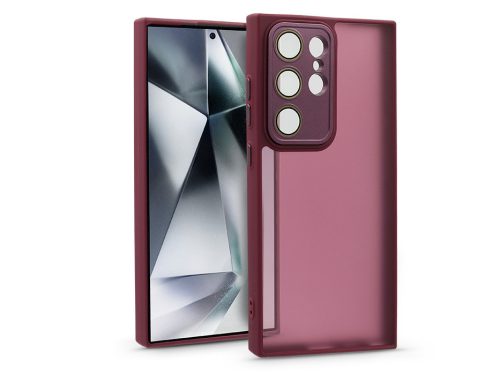 Haffner Variete tok kameravédő lencsevédő üveggel - Samsung SM-S928 Galaxy S24 Ultra - bíbor
