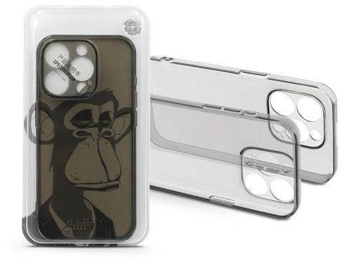 Haffner Gray Monkey szilikon tok - Apple iPhone 14 Pro Max - átlátszó