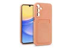  Samsung A155 Galaxy A15 4G/Galaxy A15 5G szilikon hátlap kártyatartóval - Card  Case - rózsaszín