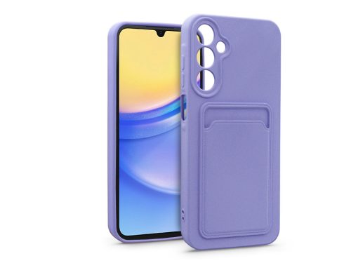 Haffner Card Case kártyatartós szilikon tok - Samsung A155 Galaxy A15 4G/5G - lila