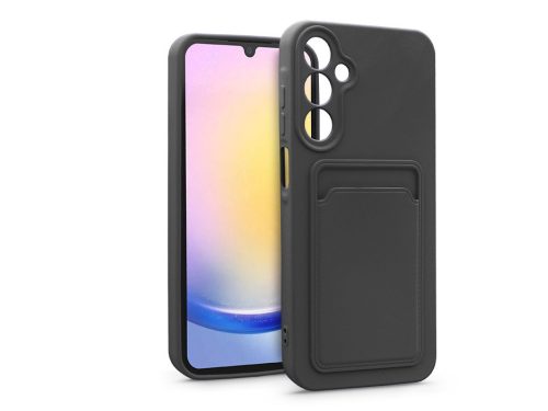 Haffner Card Case kártyatartós szilikon tok - Samsung SM-A256 Galaxy A25 5G - fekete