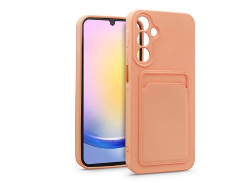 Haffner Card Case kártyatartós szilikon tok - Samsung SM-A256 Galaxy A25 5G - pink