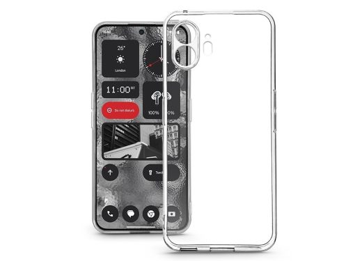 Haffner Clear Case kameravédős szilikon tok - Nothing Phone 2 - átlátszó