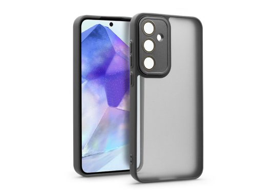 Haffner Variete tok kameravédő lencsevédő üveggel - Samsung SM-A556 Galaxy A55 5G - fekete