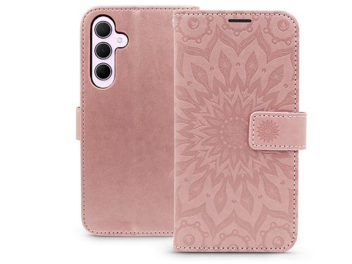 Haffner Mezzo Book Flip oldalra nyíló tok - Samsung SM-A356 Galaxy A35 5G - mandala rosegold
