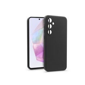   Haffner Matt szilikon tok - Samsung SM-A356 Galaxy A35 5G - fekete