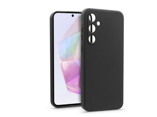 Haffner Matt szilikon tok - Samsung SM-A356 Galaxy A35 5G - fekete