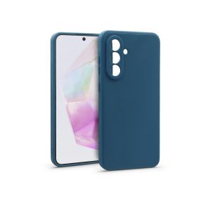   Haffner Matt szilikon tok - Samsung SM-A356 Galaxy A35 5G - kék