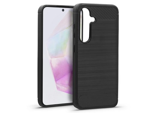 Haffner Carbon szilikon tok - Samsung SM-A356 Galaxy A35 5G - fekete