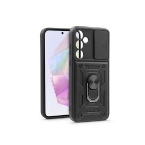   Haffner Slide Armor kameravédős ütésálló tok gyűrűvel Samsung SM-A356 Galaxy A35 5G - fekete
