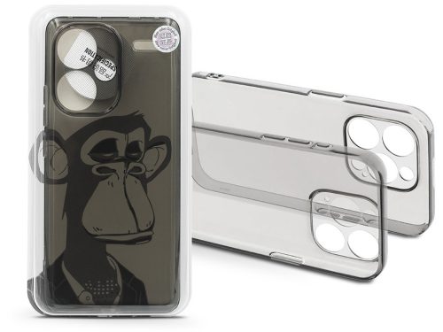 Haffner Gray Monkey szilikon tok - Xiaomi Redmi Note 13 Pro+ - átlátszó