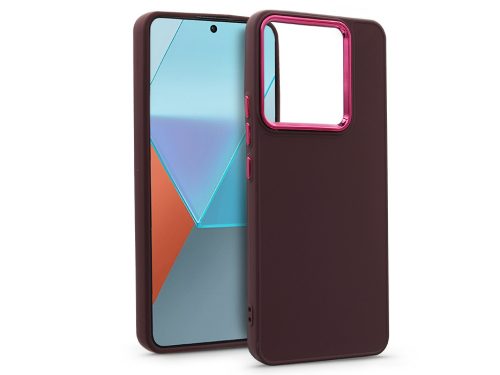 Haffner Frame szilikon tok - Xiaomi Redmi Note 13 Pro 5G/Poco X6 5G - bíbor