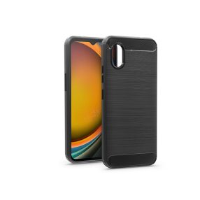   Haffner Carbon szilikon tok - Samsung SM-G556B Galaxy Xcover 7 - fekete