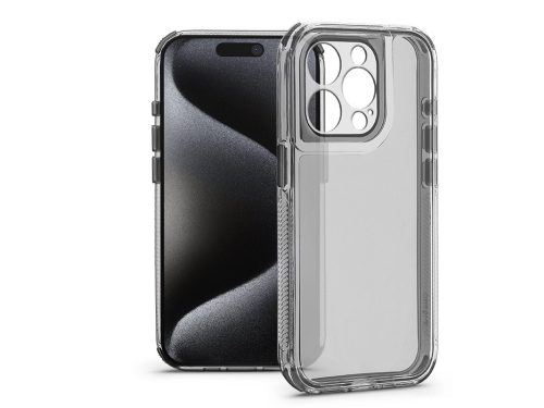 Haffner Matrix Clear kameravédős szilikon tok - Apple iPhone 15 Pro - átlátszó