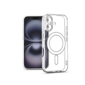   Haffner Clear Mag Cover kameravédős szilikon tok - Apple iPhone 16 - átlátszó