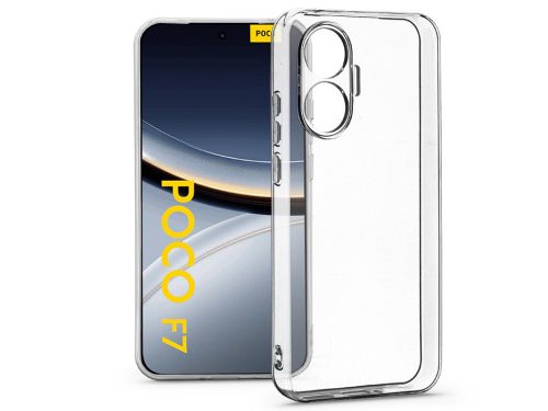Haffner Clear Case kameravédős szilikon tok - Xiaomi Poco F7 5G/Redmi Turbo 4 Pro 5G - átlátszó