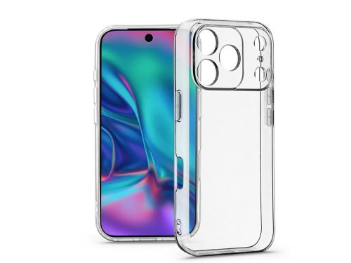 Haffner Clear Case kameravédős szilikon tok - Apple iPhone 17 Pro Max - átlátszó