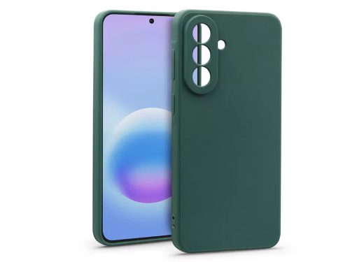 Haffner Matt szilikon tok - Samsung SM-A576B Galaxy A57 5G - sötét zöld