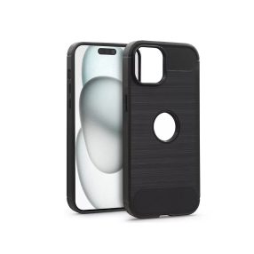Haffner Carbon szilikon tok - Apple iPhone 15 - fekete